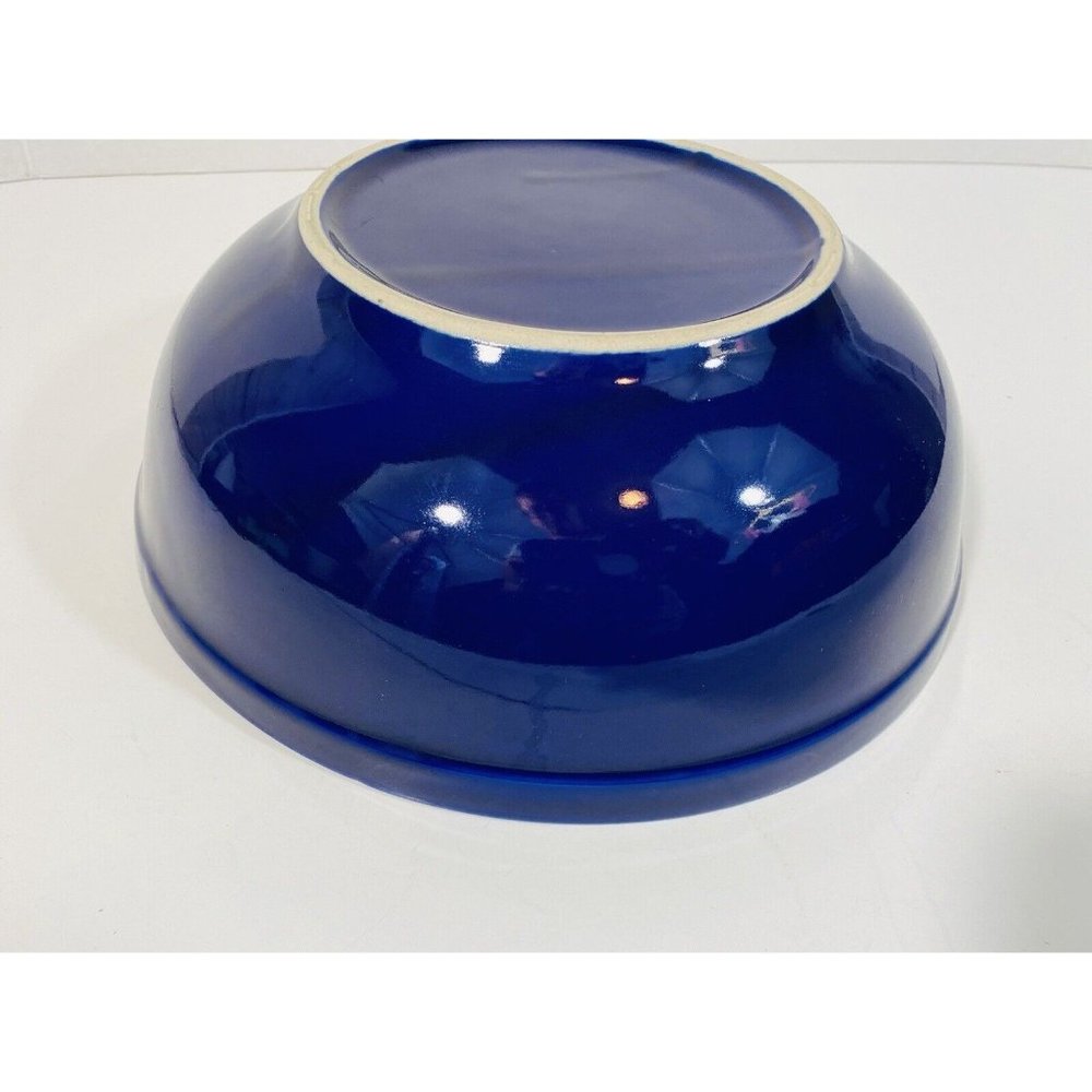 Pasta Bowl Blue 10" 28oz Bowl Fruit Bowl Centerpiece Console Cobalt Decor Cool - Picture 5 of 7